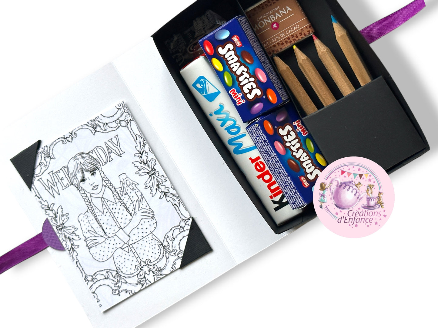 SCATOLA LIBRO CON DOLCI E GADGET FESTA, TEMA A SCELTA