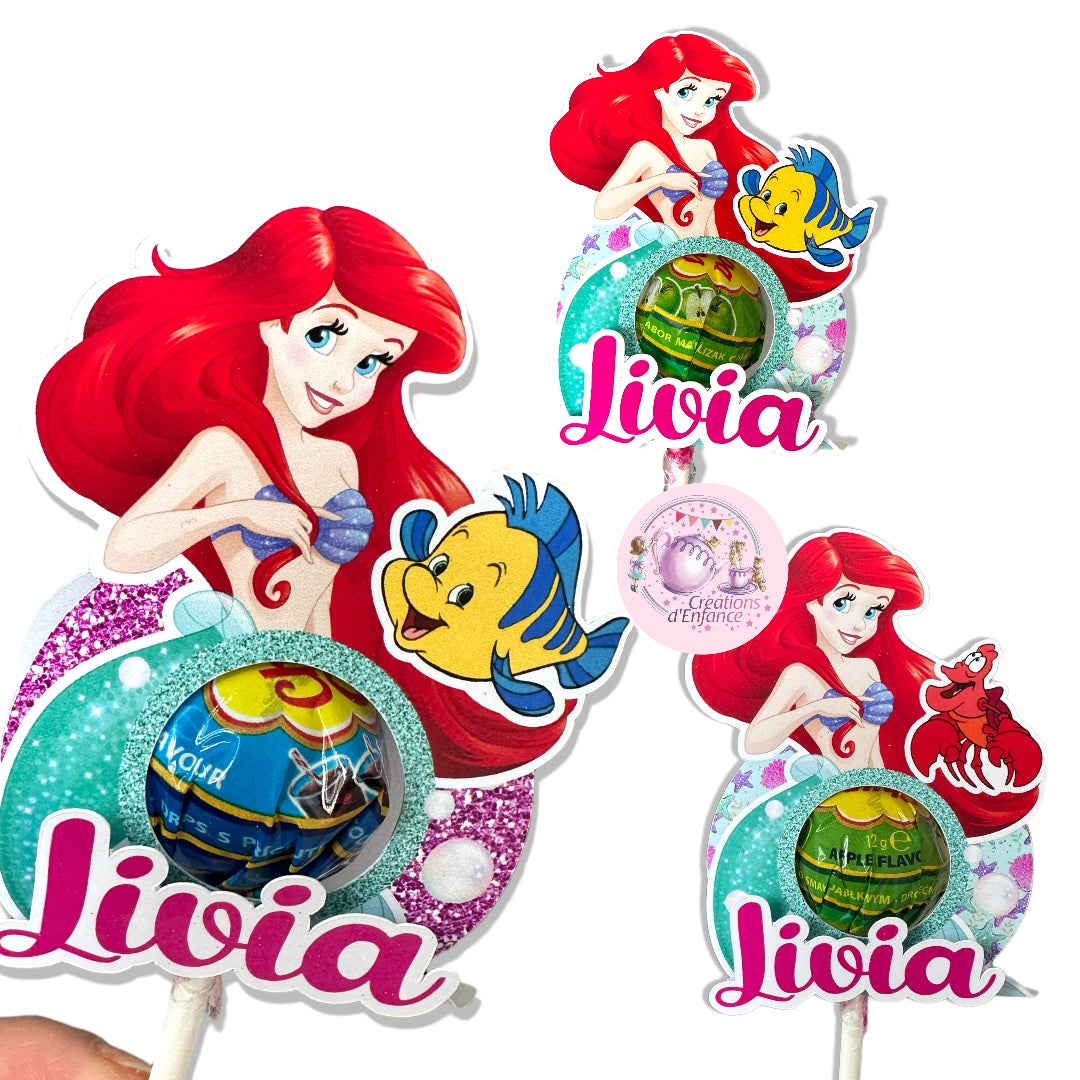 CHUPA CHUPS o LECCA LECCA PIATTO E BASE DECORATA con tema a scelta