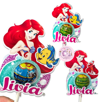CHUPA CHUPS o LECCA LECCA PIATTO E BASE DECORATA con tema a scelta
