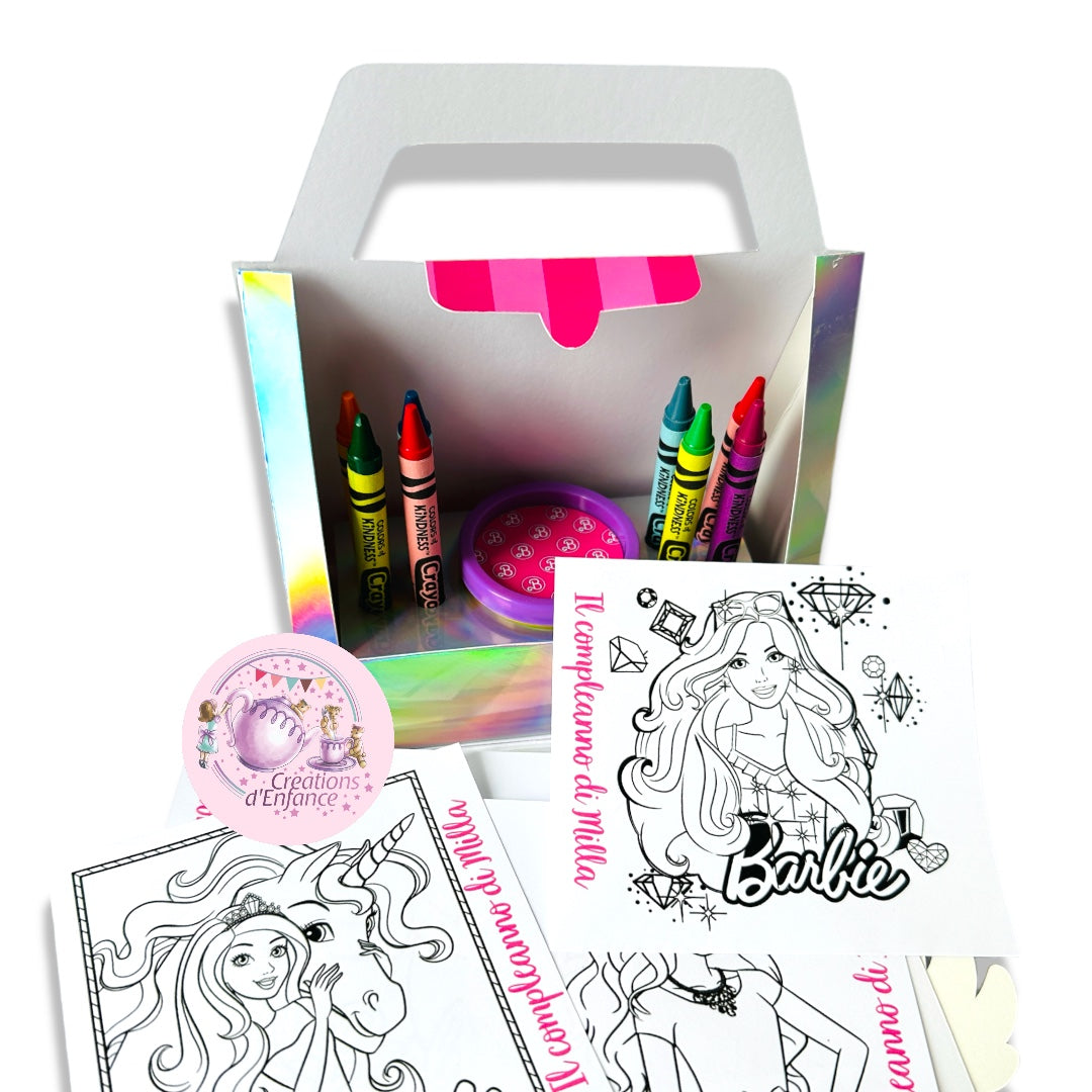 VALIGETTA ATTIVITÀ CON PLAY DOH, 8 COLORI A CERA E 4 DISEGNI, TEMA A SCELTA