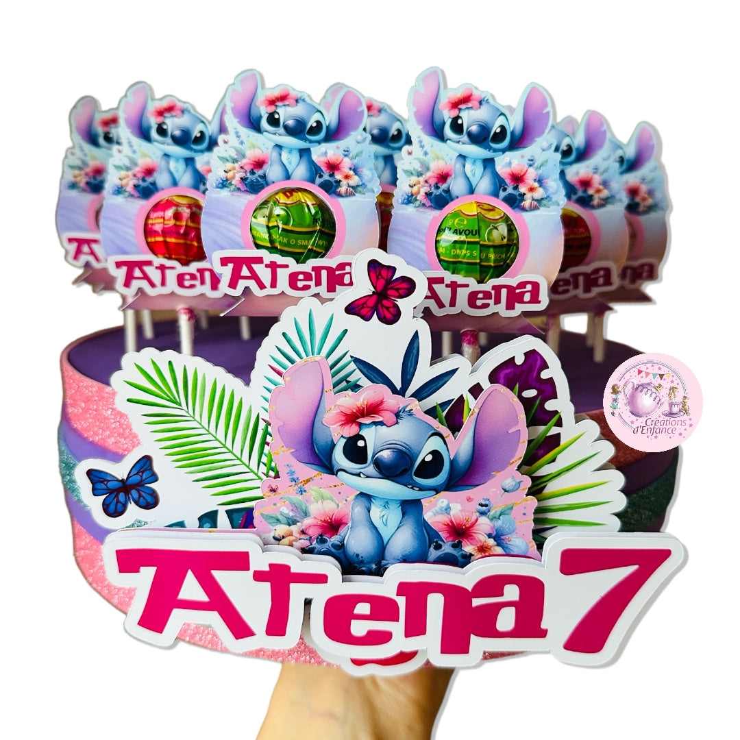CHUPA CHUPS o LECCA LECCA PIATTO E BASE DECORATA con tema a scelta