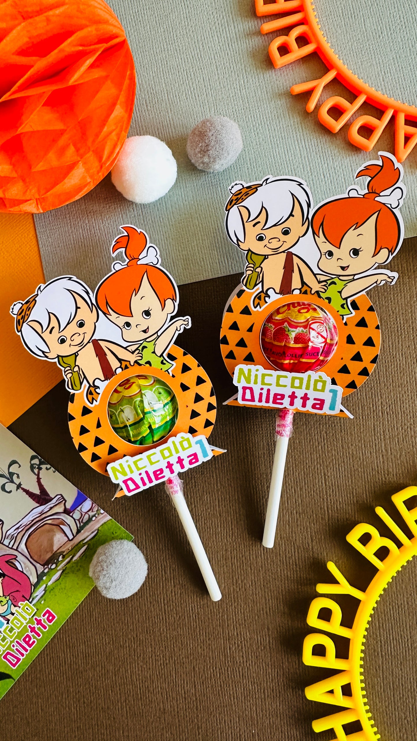 CHUPA CHUPS o LECCA LECCA PIATTO E BASE DECORATA con tema a scelta