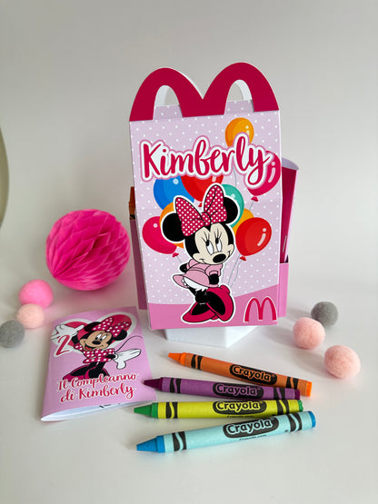 SCATOLA TIPO “HAPPY MEAL” CON TEMA A SCELTA
