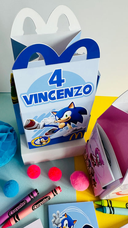 SCATOLA TIPO “HAPPY MEAL” CON TEMA A SCELTA