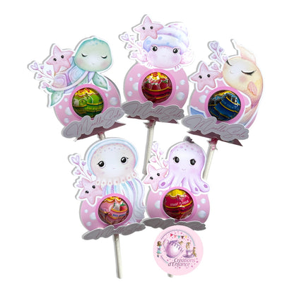CHUPA CHUPS o LECCA LECCA PIATTO E BASE DECORATA con tema a scelta