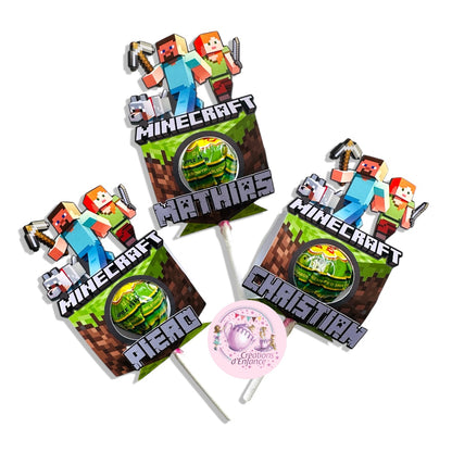 CHUPA CHUPS o LECCA LECCA PIATTO E BASE DECORATA con tema a scelta