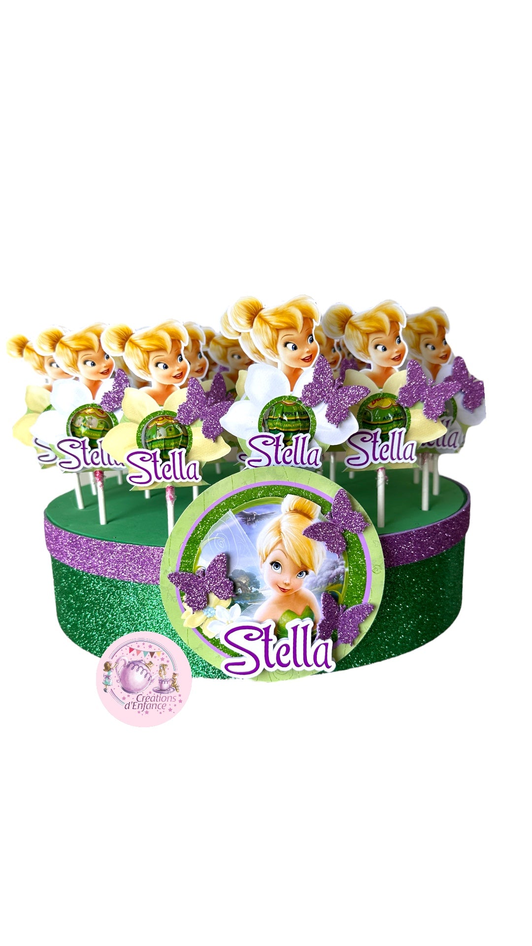 CHUPA CHUPS o LECCA LECCA PIATTO E BASE DECORATA con tema a scelta