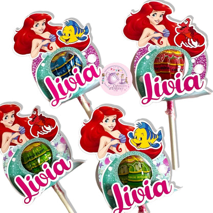 CHUPA CHUPS o LECCA LECCA PIATTO E BASE DECORATA con tema a scelta