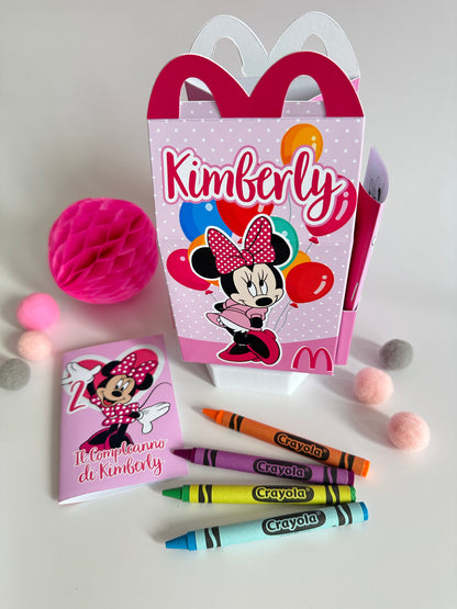 SCATOLA TIPO “HAPPY MEAL” CON TEMA A SCELTA