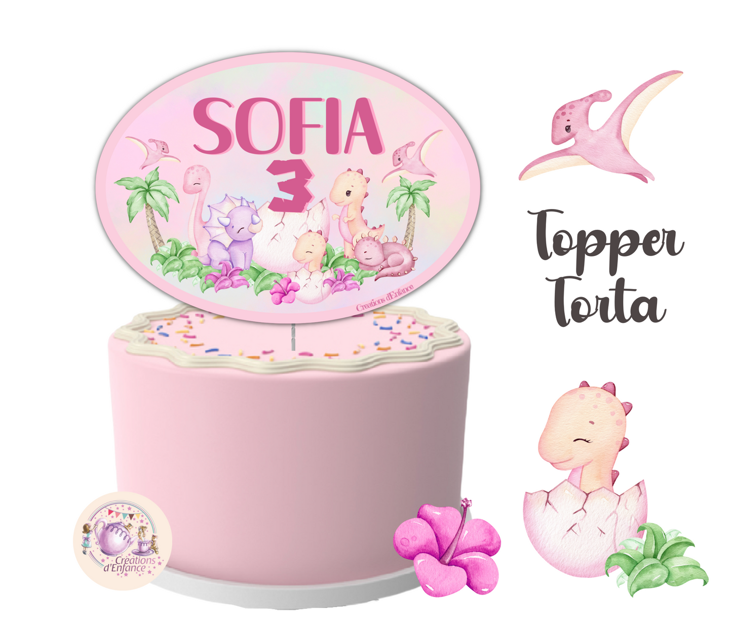 TOPPER TORTA CLASSICO O CON PERLINE SHAKER