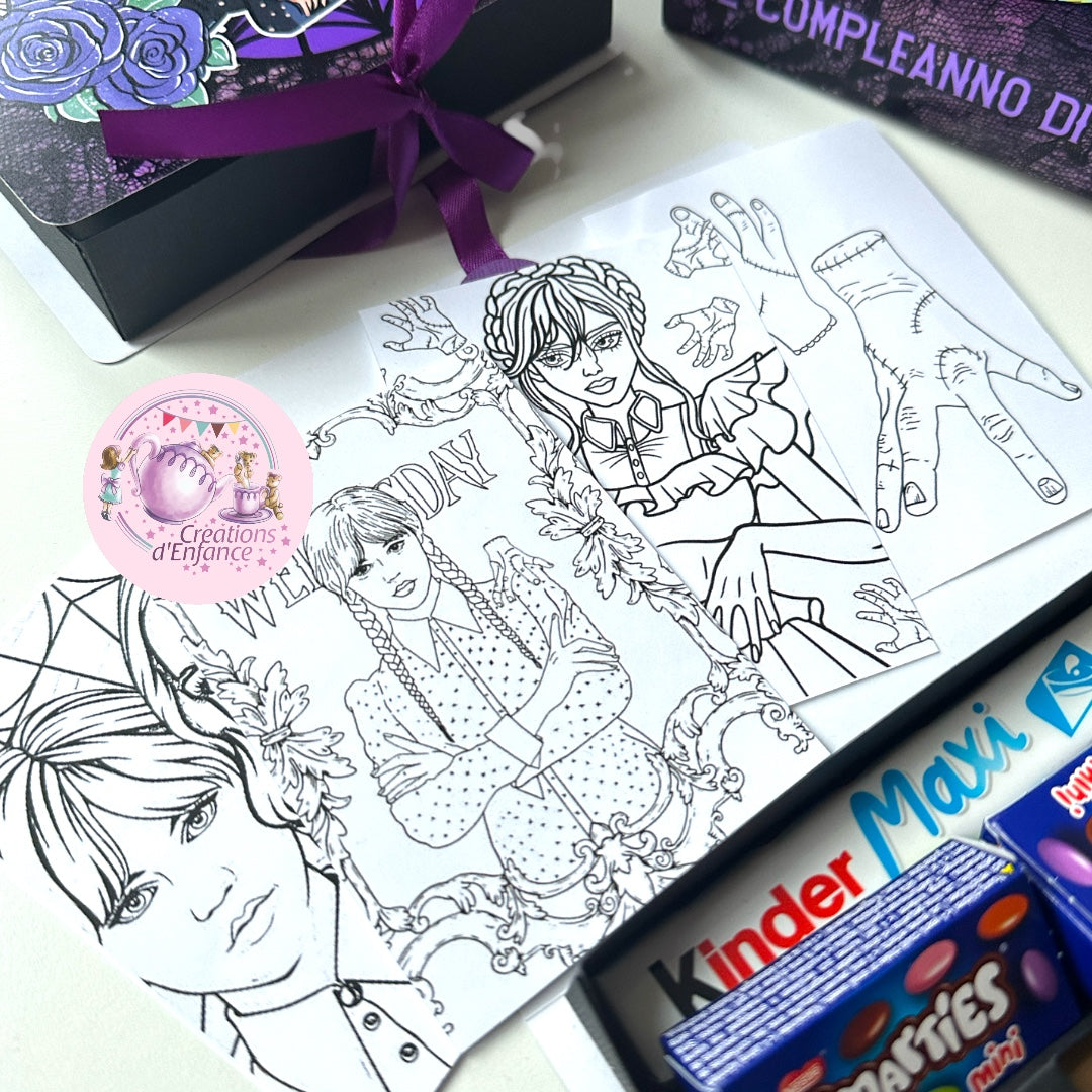SCATOLA LIBRO CON DOLCI E GADGET FESTA, TEMA A SCELTA