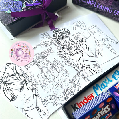 SCATOLA LIBRO CON DOLCI E GADGET FESTA, TEMA A SCELTA
