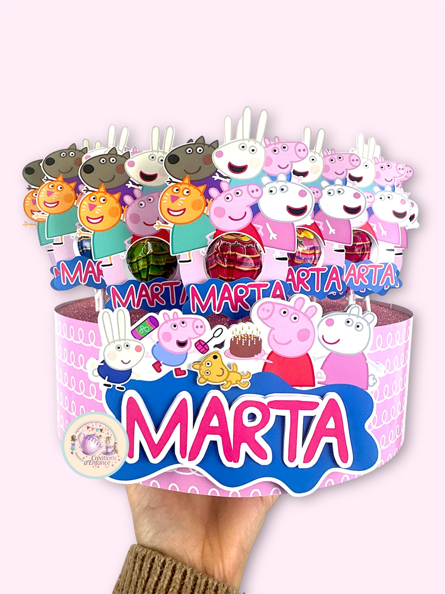 CHUPA CHUPS o LECCA LECCA PIATTO E BASE DECORATA con tema a scelta