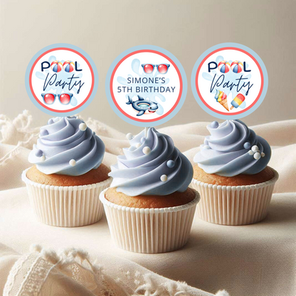 KIT FESTA POOL PARTY – DECORAZIONI DIGITALI TEMA PISCINA DA STAMPARE E PERSONALIZZARE