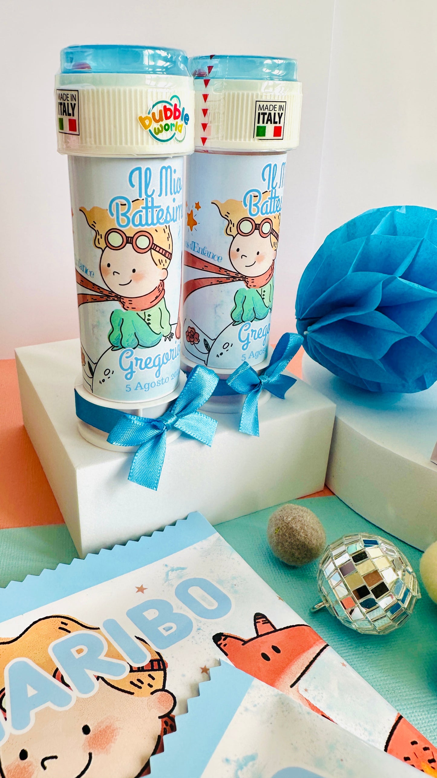 PARTY KIT PICCOLO PRINCIPE, coordinato Battesimo, Primo Compleanno, Comunione.