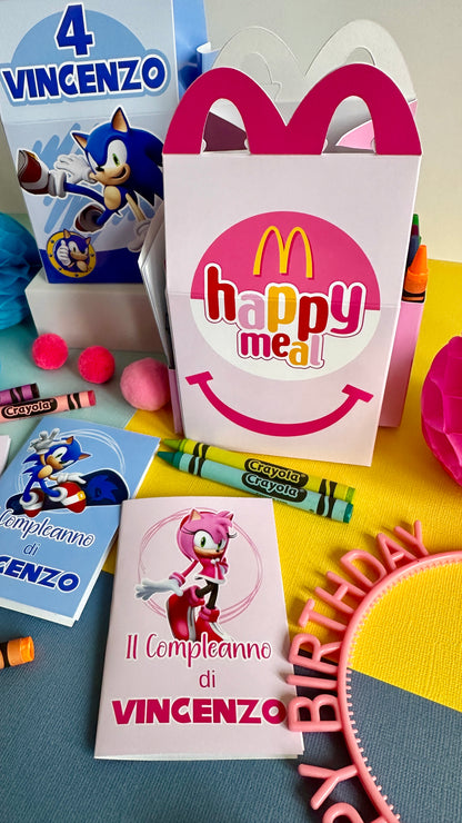 SCATOLA TIPO “HAPPY MEAL” CON TEMA A SCELTA