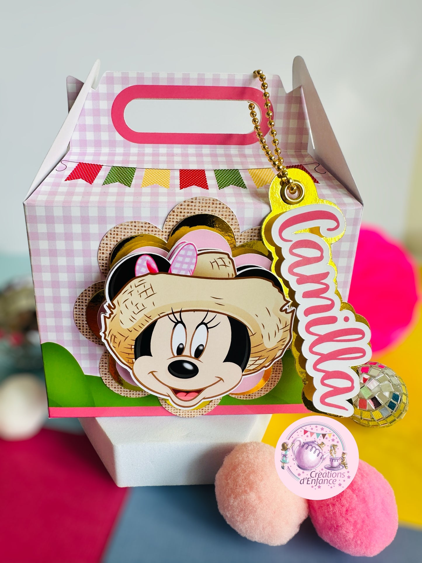 SCATOLA "GABLE BOX" PORTA REGALO, CARAMELLE O MARSHMELLOWS TEMA A SCELTA