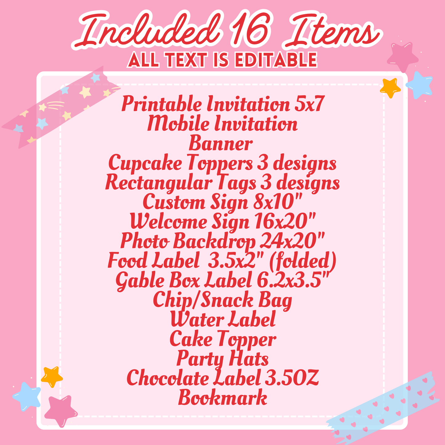 KIT FESTA CILIEGIE – DECORAZIONI DIGITALI TEMA PICNIC DA STAMPARE E PERSONALIZZARE