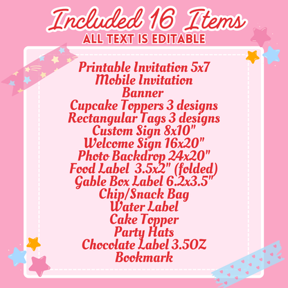 KIT FESTA CILIEGIE – DECORAZIONI DIGITALI TEMA PICNIC DA STAMPARE E PERSONALIZZARE
