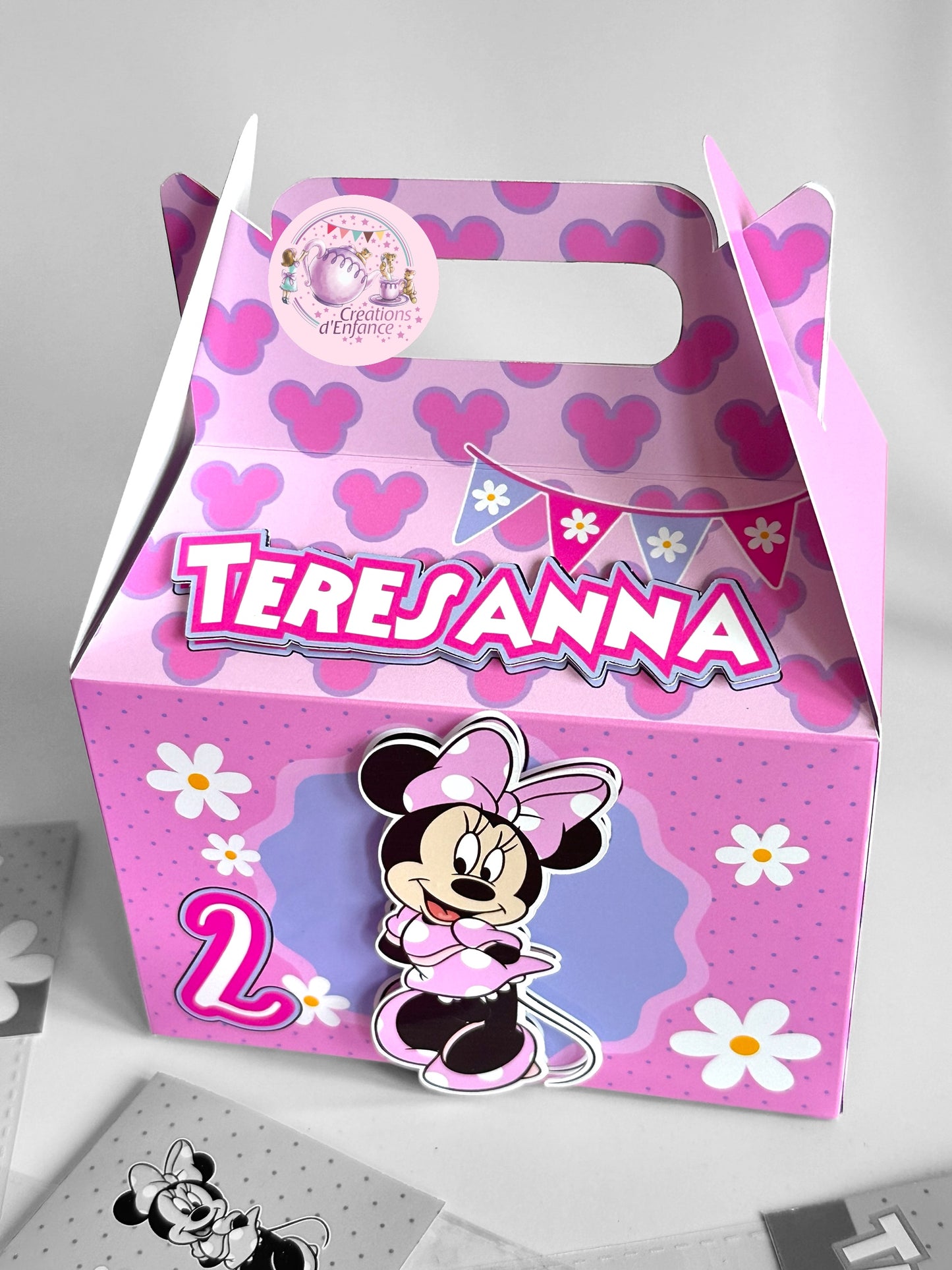 SCATOLA "GABLE BOX" PORTA REGALO, CARAMELLE O MARSHMELLOWS TEMA A SCELTA