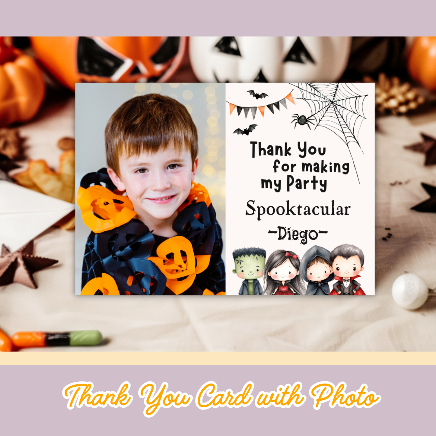 KIT FESTA HALLOWEEN PARTY – DECORAZIONI DIGITALI TEMA FESTA IN COSTUME PER BAMBINI DA STAMPARE E PERSONALIZZARE