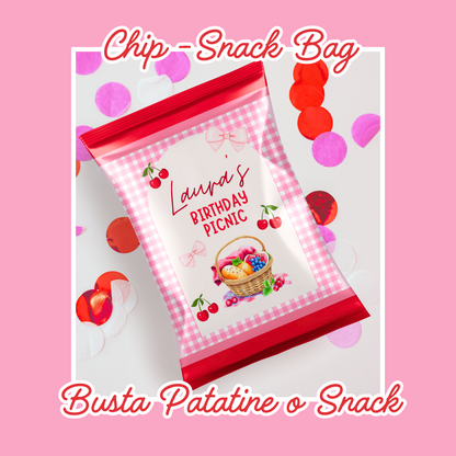 KIT FESTA CILIEGIE – DECORAZIONI DIGITALI TEMA PICNIC DA STAMPARE E PERSONALIZZARE