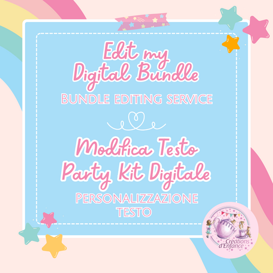 SERVIZIO DI MODIFICA TESTO PARTY KIT DIGITALE
