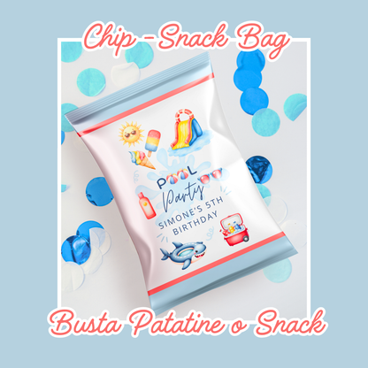 KIT FESTA POOL PARTY – DECORAZIONI DIGITALI TEMA PISCINA DA STAMPARE E PERSONALIZZARE