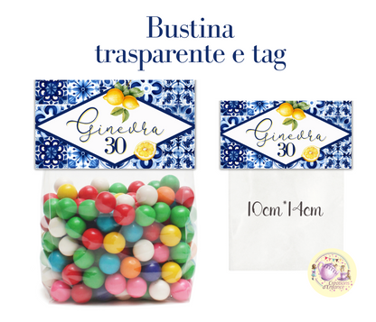 PARTY KIT COSTIERA AMALFITANA, MAIOLICHE BLU.