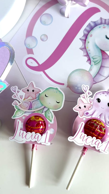 CHUPA CHUPS o LECCA LECCA PIATTO E BASE DECORATA con tema a scelta