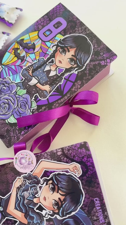 SCATOLA LIBRO CON DOLCI E GADGET FESTA, TEMA A SCELTA