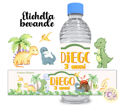 PARTY KIT DINOSAURO. Decorazioni per compleanno bambino dinosauri, coordinato festa dinosauro, allestimento compleanno.