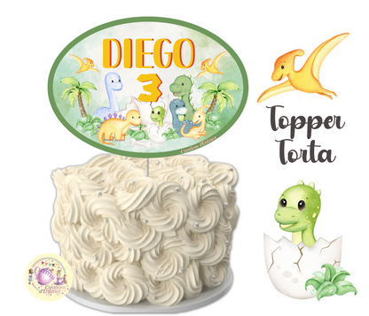 PARTY KIT DINOSAURO. Decorazioni per compleanno bambino dinosauri, coordinato festa dinosauro, allestimento compleanno.