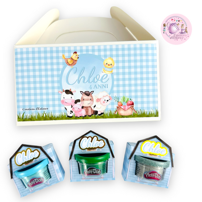 PARTY KIT la FATTORIA degli animali rosa o azzurro. Decorazioni per compleanno bambina e bambino tema animali, coordinato festa fattoria Battesimo, Comunione, festa all'aperto.
