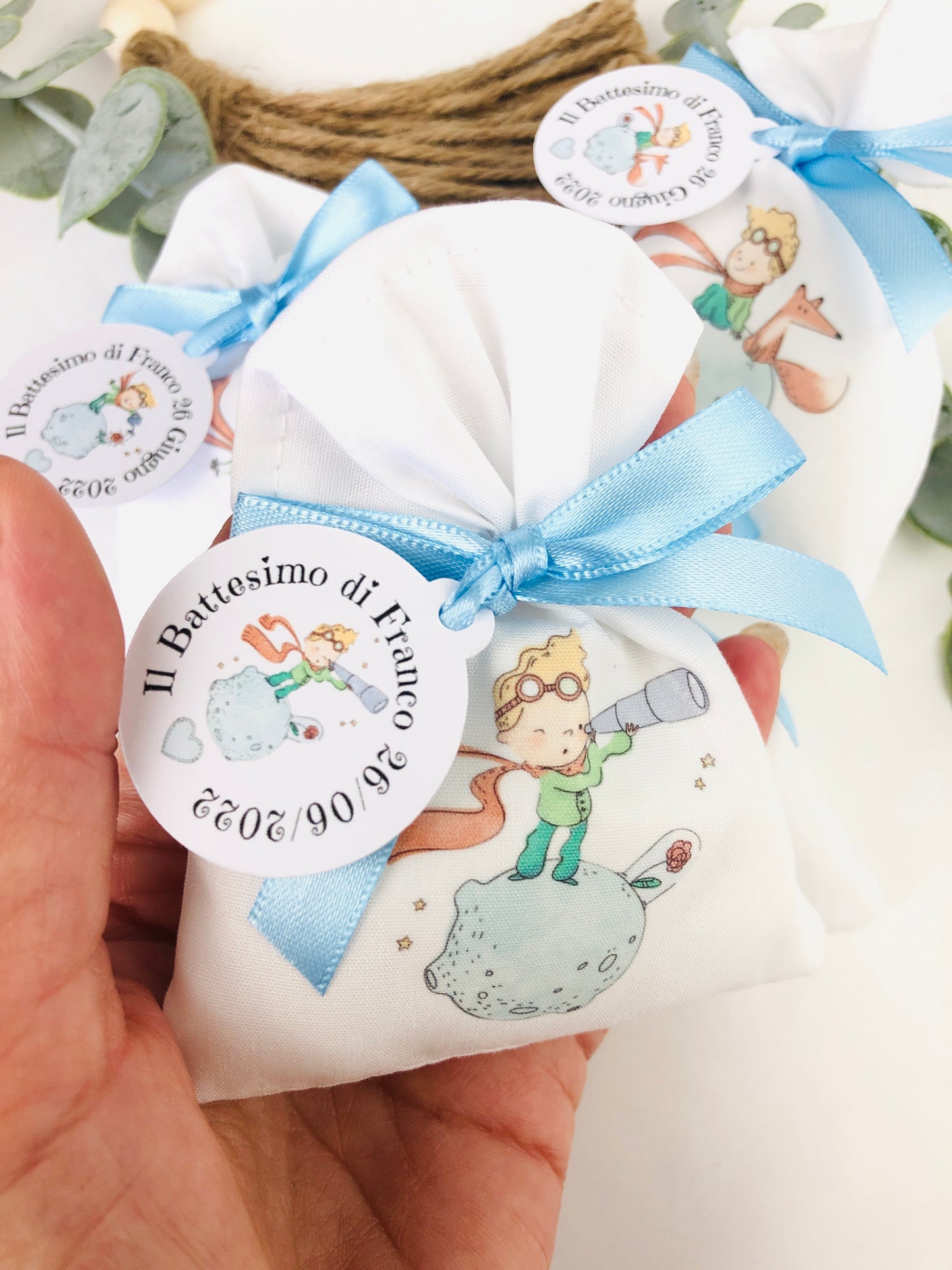 Bomboniera sacchetto porta confetti tema Piccolo Principe